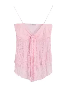Bershka Top  púdrová