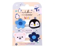 Dětské veselé skřipečky do vlasů Invisibobble Clipstar Polar World - 4 ks + dárek zdarma