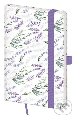 Kapesní diář 2027 A6 Vario Lavender s gumičkou