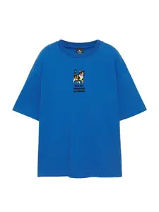 Pull&Bear Tričko  modrá / pueblo / čierna / biela