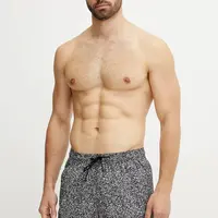 Plavkové šortky Calvin Klein černá barva, KM0KM01120