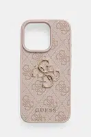 Obal na telefon Guess iPhone 16 Pro 6.3 růžová barva, GUHCP16L4GMGPI