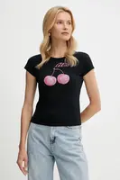 Tričko Guess dámské, černá barva, W5YI30 K49A1