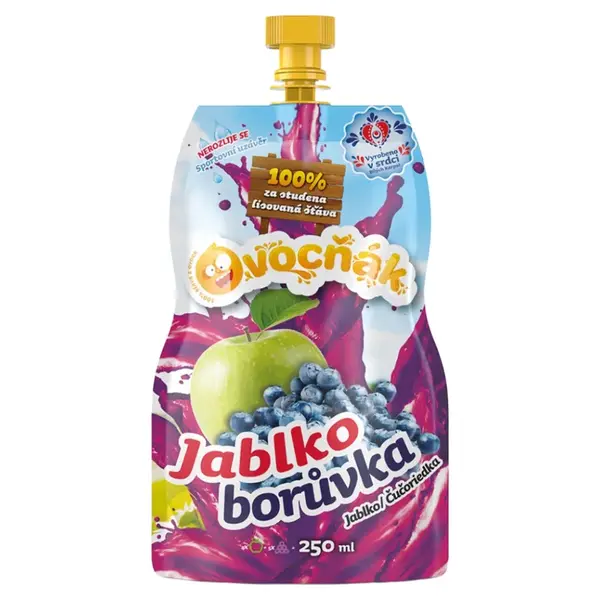 OVOCŇÁK Mošt jablko a borůvka 250 ml