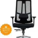 ANTARES Ergonomická kancelářská židle RUBEN černá, sezení 8+ hodin denně