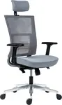 ANTARES kancelářská židle NEXT ALU s opěrkou hlavy, šedá