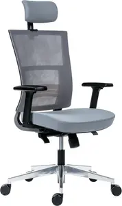 ANTARES kancelářská židle NEXT ALU s opěrkou hlavy, šedá