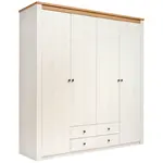 Landscape ŠATNÍ SKŘÍŇ S OTOČNÝMI DVEŘMI, bílá, barvy dubu, 201,4/216,5/60 cm