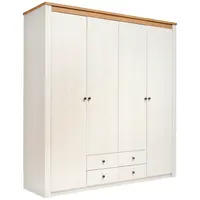 Landscape ŠATNÍ SKŘÍŇ S OTOČNÝMI DVEŘMI, barvy dubu, bílá, 201,4/216,5/60 cm