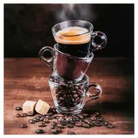 Monee OBRAZ NA SKLE, jídlo a pití, káva, 30/30 cm