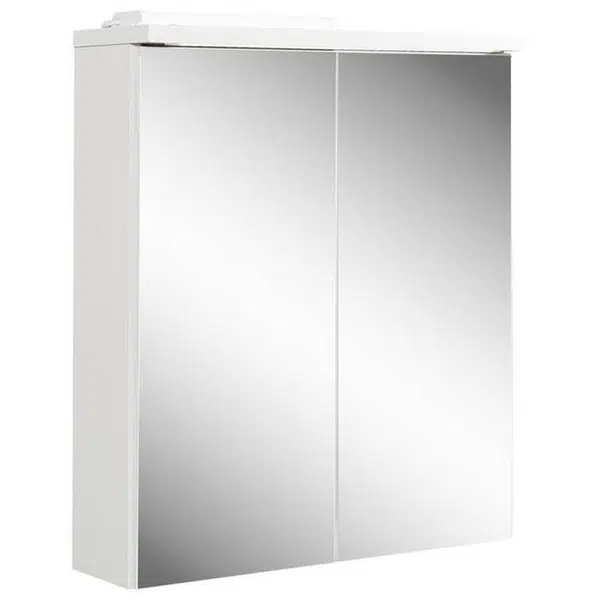 Livetastic ZRCADLOVÁ SKŘÍŇKA, vysoce lesklá bílá, bílá, 60/68/20 cm
