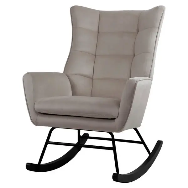 HOUPACÍ ŽIDLE, dřevo, kov, plast, šedohnědá