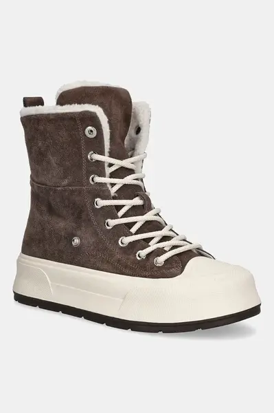 Semišové tenisky GOE hnědá barva, SS2N4050 BROWN