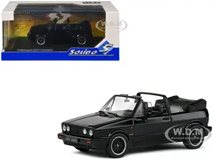 1992 Volkswagen Golf 1 Cabriolet Sportline Black 1/43 Diecast Model Car by Solido