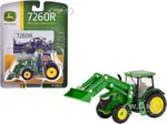 John Deere 7260R Tractor Green with Loader 1/64 Diecast Model by ERTL TOMY