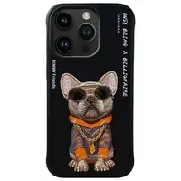 Zadní kryt NIMMY case GLASSES COOL DOG pro Apple iPhone 15 Pro, černá