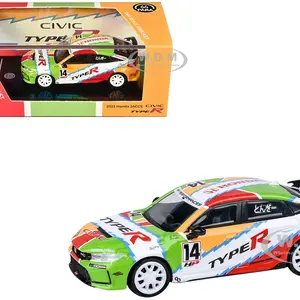 2023 Honda Civic Type R FL5 14 "JACCS" Livery 1/64 Diecast Model Car by Paragon Models
