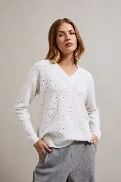 Marisse Women's Sweater Z-Sw-4519 Off White