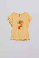 DÁMSKE TRIČKO L-TS-4077 VANILKA