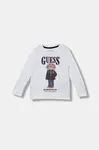 Detská bavlnená košeľa s dlhým rukávom Guess