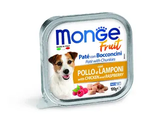 Monge Dog Fruit paté - kuřecí a maliny 100 g
