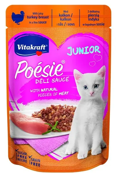 Vitakraft Poésie Déli Sauce Junior pro kočky - krůtí 85 g