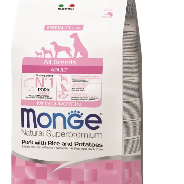 Monge Speciality Line All Breeds Adult Monoprotein suché krmivo pro psy - vepřové, rýže a brambory 2,5 kg