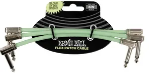 Ernie Ball Flex Patch Cable 6in - Glow in Dark - 3 Pack