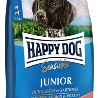 Happy Dog Sensible Junior Lachs & Kartoffel - kuracie, losos a zemiaky 1 kg