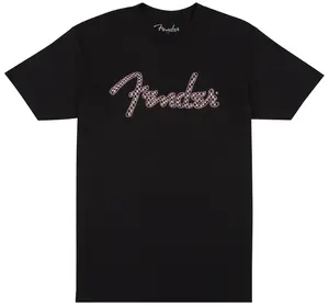 Fender Spaghetti Logo Wavy Checker Tee Pink M