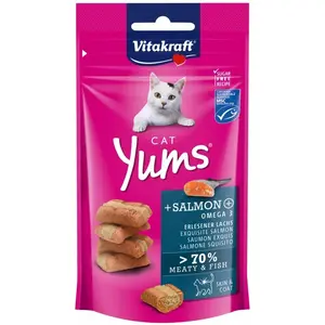 Vitakraft Cat Yums s lososom a Omegou 3 pre mačky 40 g