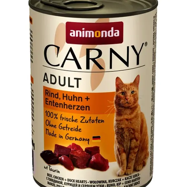 Animonda Cat Carny Adult, hovädzie, kuracie a kačacie srdce 200 g (83706)