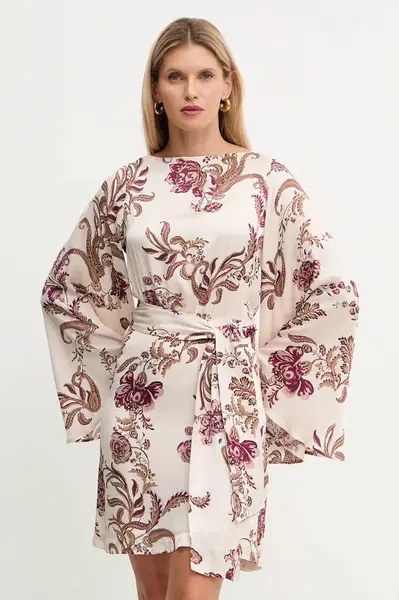 Šaty Marciano Guess LOREDANA hnědá barva, mini, 5YGK40 7298A