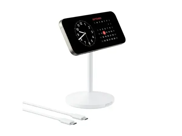 Anker MagGo A25X1 Bezdrátový nabíjecí stojánek 15W bílá