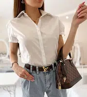 Gemre White classic short sleeve shirt Genov
