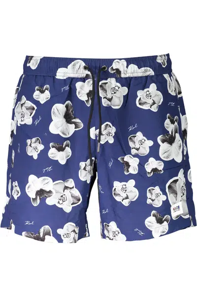 KARL LAGERFELD BEACHWEAR SWIMSUIT BOTTOM MEN BLUE