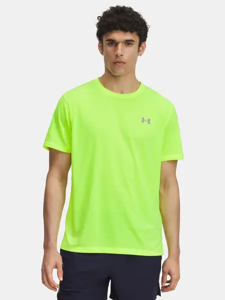 Pánské tričko Under Armour UA LAUNCH SHORTSLEEVE-YLW - Pánské