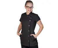 Kadernícka tunika na gombíky Crazy Scissors - čierna, XL + darček zadarmo