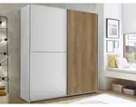 Šatníková skriňa Berno, 170 cm, biela/dub%