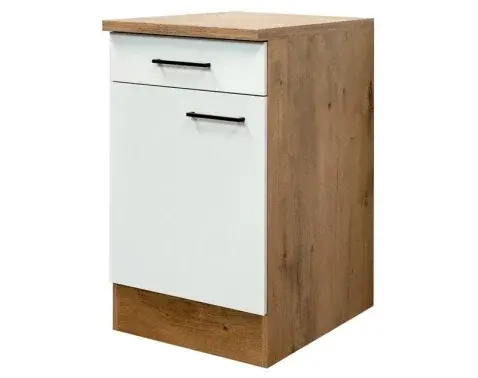 Dolná kuchynská skrinka Avila, dub lancelot / krémová, šírka 50 cm%