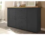 Široká komoda so zásuvkami Locarno, grafit/dub artisan%