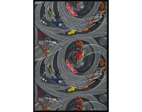Detský koberec Lietadlá 100x150 cm, čierny%