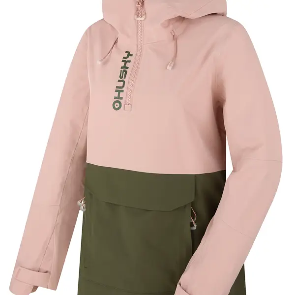Husky Nabbi L XS, lt. pink/khaki Dámská outdoor bunda
