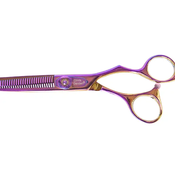 Efilační nůžky Olivia Garden SilkCut Thinner EUR 6,35" Rainbow Edition - duhové (RT6.35) + dárek zdarma