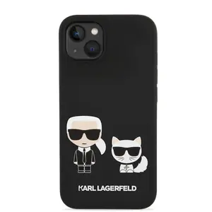 Zadní kryt Karl Lagerfeld MagSafe Karl and Choupette pro Apple iPhone 14 Plus, černá