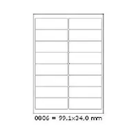 Samolepicí etikety 99,1 x 34 mm, 16 etiket, A4, 100 listů