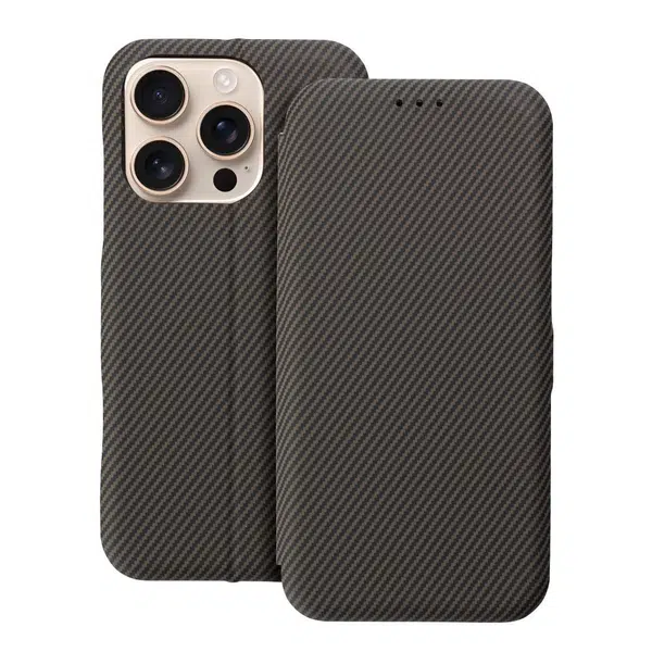 Flipové pouzdro FOLIO Side Magnet pro Apple iPhone 14 Pro Max, hnědá