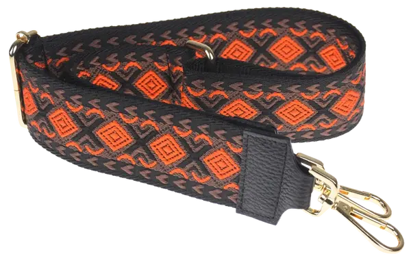 NovaKabelka.cz Látkový přídavný popruh modro-oranžový