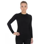 Dámské tričko Brubeck Active Wool s dlouhým rukávem Black XL