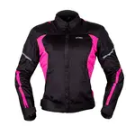 Dámská letní moto bunda W-TEC Martix Lady černo-růžová L rozšířená